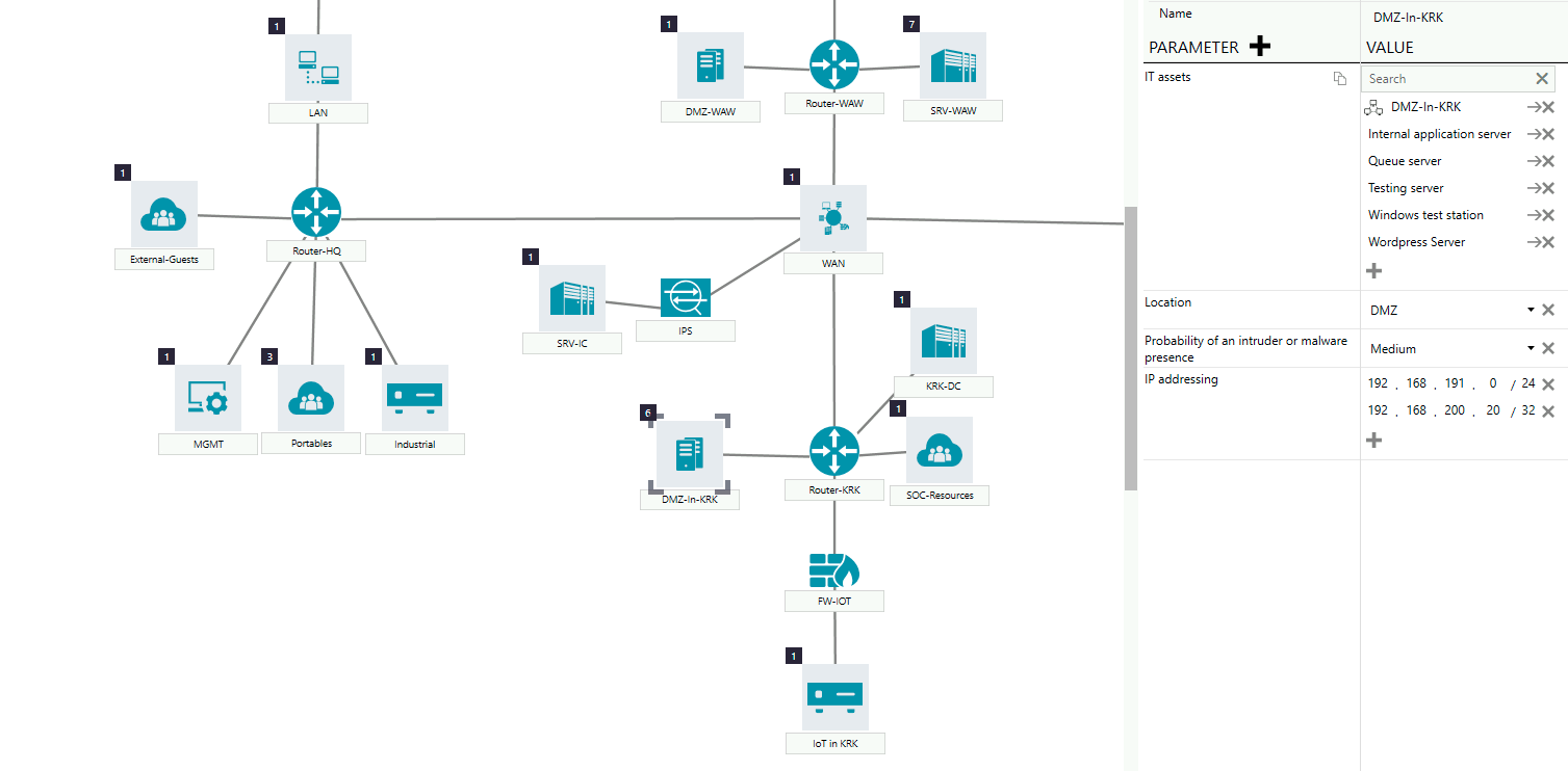 SecureVisio CMDB screen